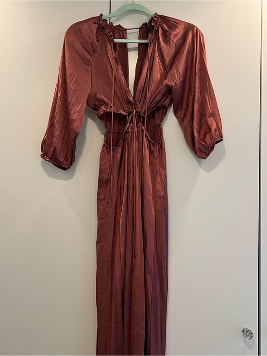 Zara Dresses & Skirts - NEW Zara Satin Maxi Dress in Rust